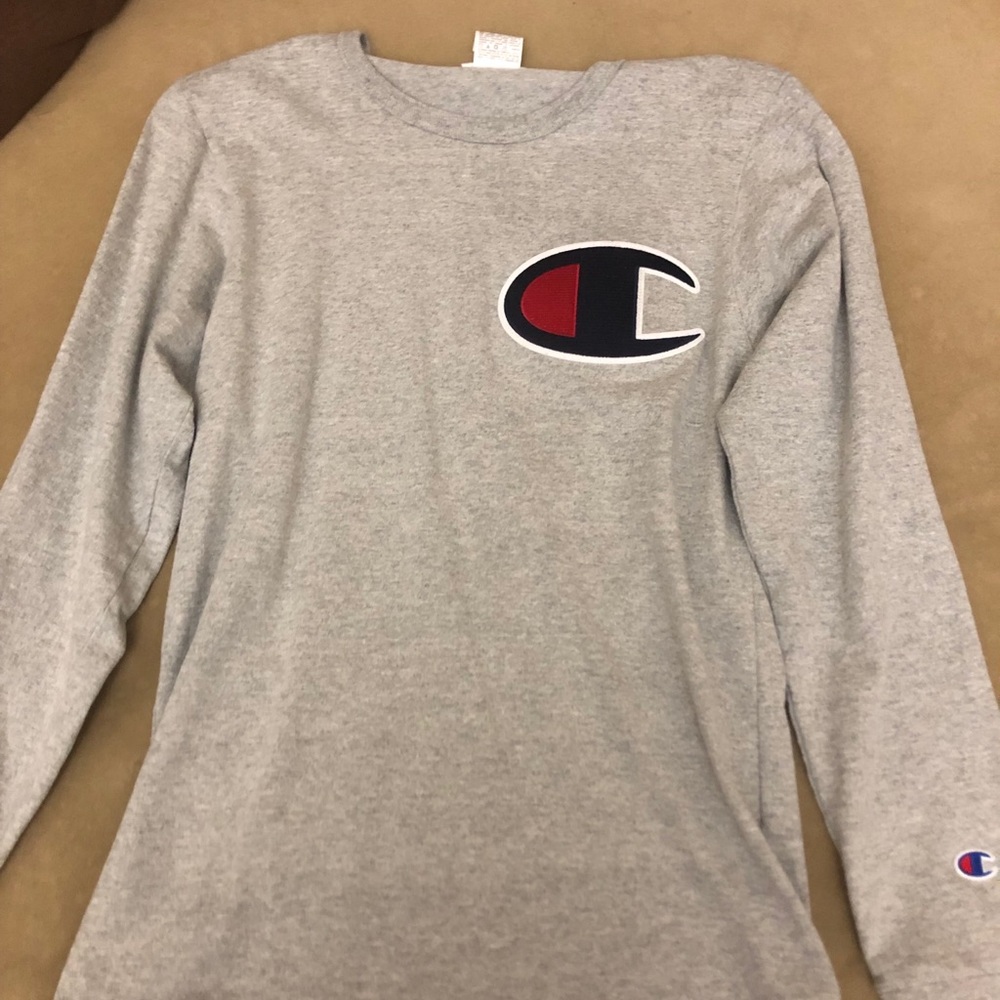Champion LS/Sweatshirt Gray Small
